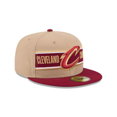 New Era Cleveland Cavaliers '24 Draft Beige Red Gray 59Fifty 5950 Patch Fitted
