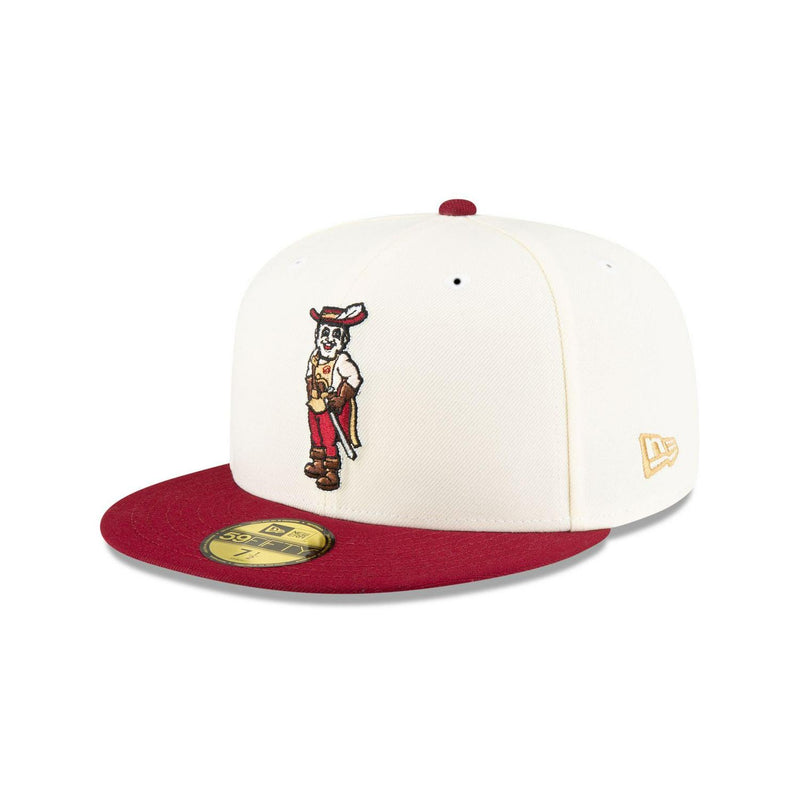 New Era Cleveland Cavaliers White Red Gray 59Fifty 5950 Patch Fitted Cap Hat