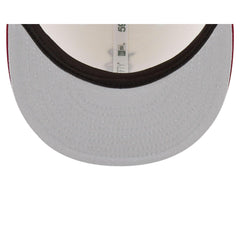 New Era Cleveland Cavaliers White Red Gray 59Fifty 5950 Patch Fitted Cap Hat