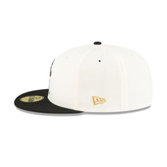 New Era Cleveland Cavaliers White Black Gray 59Fifty 5950 Patch Fitted Cap Hat