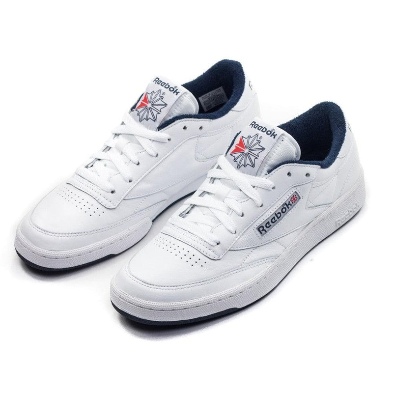 Reebok Club C 85 Archive White Collegiate Navy Blue Red Sneaker Shoe Trainer