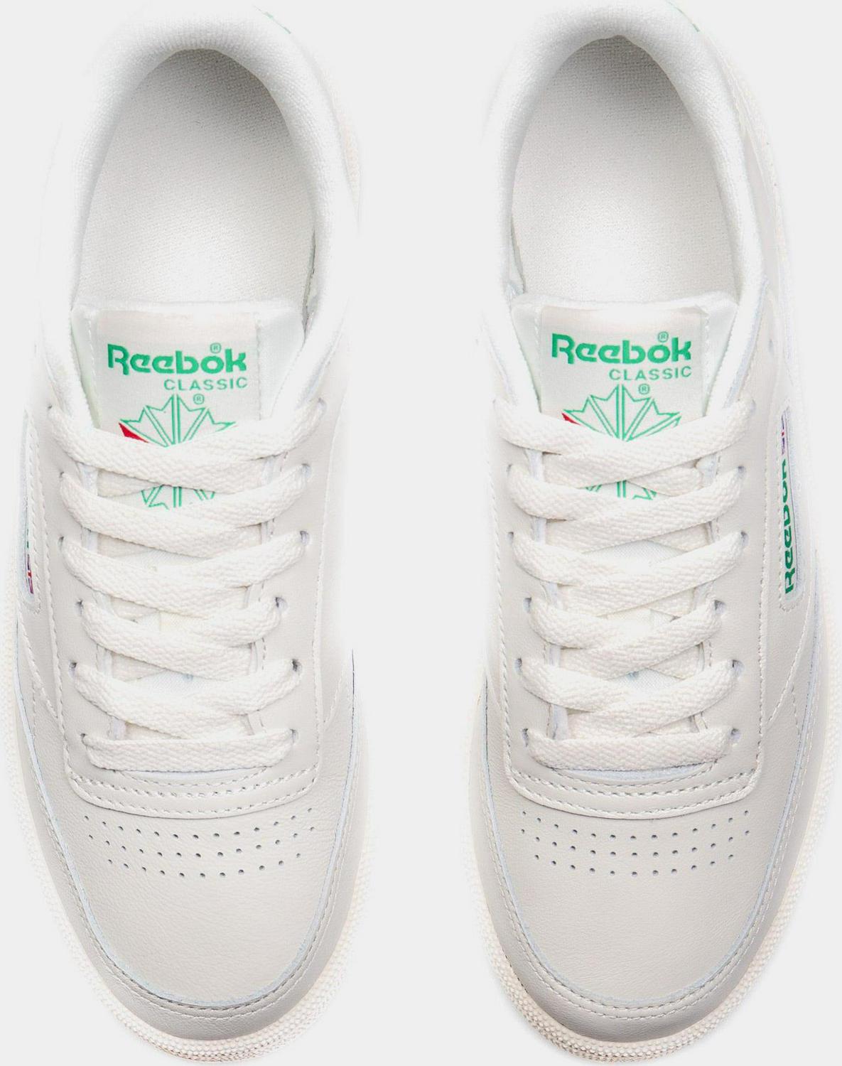Wmns Reebok Club C 85 Vintage Chalk White Green BS8242 Sneaker Shoe Trainer