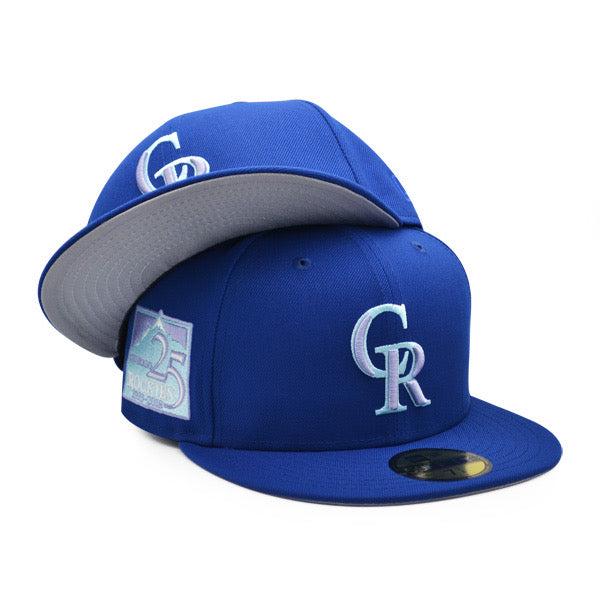 New Era Colorado Rockies 25th Anni Royal Lavender Gray 59Fifty 5950 Patch Fitted