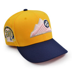 New Era Colorado Rockies 30th Anni Gold Blue Pink 59Fifty 5950 Patch Fitted Hat