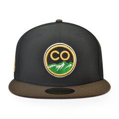 New Era Colorado Rockies 30th Anni Black Walnut Brown 59Fifty 5950 Patch Fitted