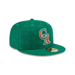 New Era Colorado Rockies St. Patrick's Day 2025 Green Gray 59Fifty 5950 Fitted