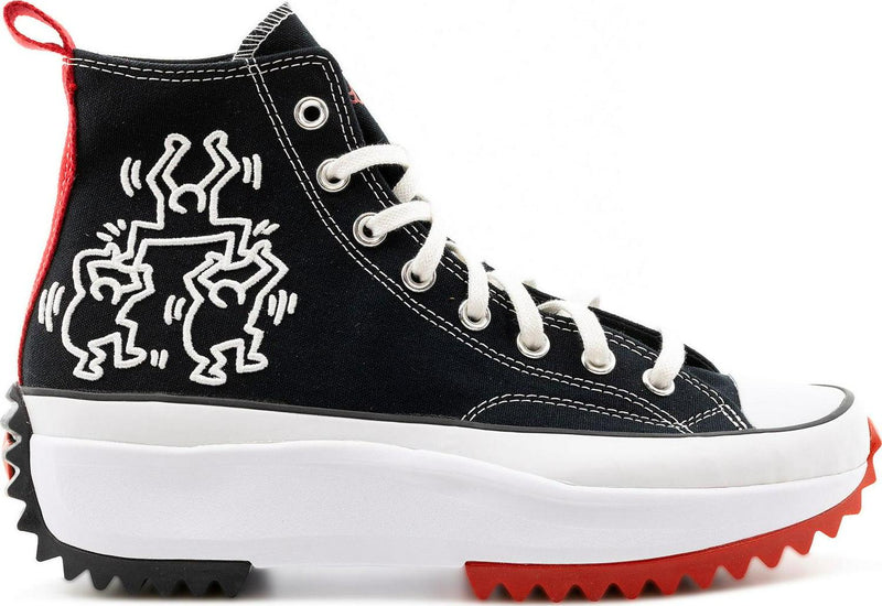 Converse X Keith Haring Run Star Hike Hi Black White Red 171859C Sneaker Shoe