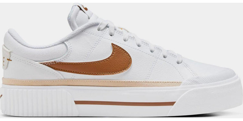 Wmns Nike Court Legacy Lift White British Tan Sanddrift Brown HQ1542-100 Sneaker