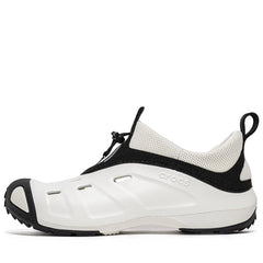 Crocs Quick Trail Low Almost White Black 209350-1CN Clog Moccasin Casual Shoes