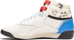 Wmns Reebok DC F/S Hi Harley Quinn White Blue Red Black HQ4572 Sneaker Shoe
