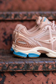 Mens Saucony Progrid Triumph 4 (Tan/Royal) Sneaker Shoe Trainer