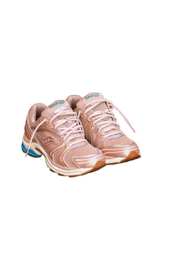 Mens Saucony Progrid Triumph 4 (Tan/Royal) Sneaker Shoe Trainer