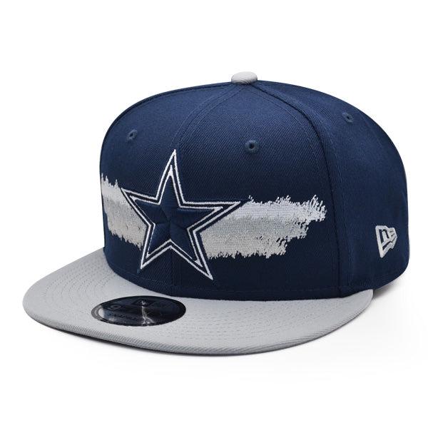 New Era Dallas Cowboys Navy Blue Gray White 9Fifty 950 Patch Snapback Cap Hat