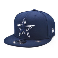 New Era Dallas Cowboys Navy  Blue White Gray 9Fifty 950 Patch Snapback Cap Hat