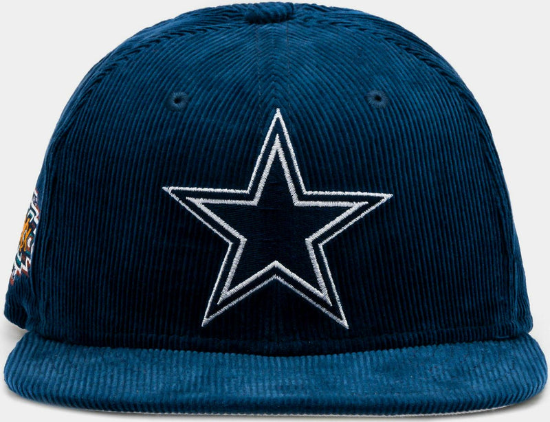 Dallas Cowboys Throwback Corduroy 59Fifty Fitted Mens Hat (Navy/White)