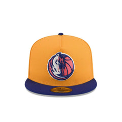 New Era Dallas Mavericks Gold Blue Gray 59Fifty 5950 Patch Fitted Cap Hat
