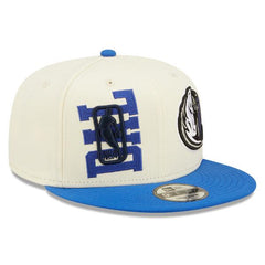 New Era Dallas Mavericks'22 NBA Cream White Black Gray 9Fifty 950 Patch Snapback