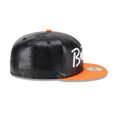 New Era Denver Broncos Faux Leather Crown Black Orange Green 59Fifty 5950 Fitted