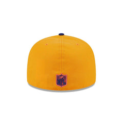 New Era Denver Broncos Gold White Blue Gray 59Fifty 5950 Patch Fitted Cap Hat