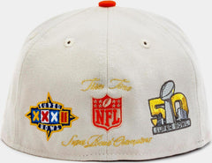 New Era Denver Broncos World Class Beige White Yellow 59Fifty 5950 Patch Fitted