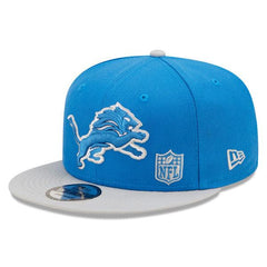 New Era Detroit Lions Light Blue White Green Black 9Fifty 950 Patch Snapback Hat