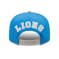 New Era Detroit Lions Light Blue White Green Black 9Fifty 950 Patch Snapback Hat