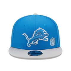 New Era Detroit Lions Light Blue White Green Black 9Fifty 950 Patch Snapback Hat