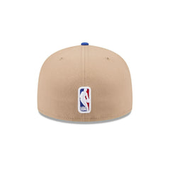 New Era Detroit Pistons '24 Draft Beige Blue Gray 59Fifty 5950 Patch Fitted Hat