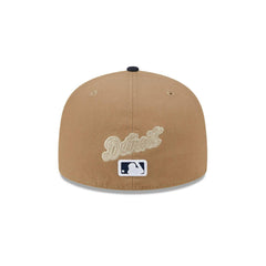 New Era Detroit Tigers Brown Navy Blue Gray 59Fifty 5950 Patch Fitted Cap Hat