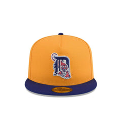 New Era Detroit Tigers 2000 Gold Blue Gray 59Fifty 5950 Patch Fitted Cap Hat