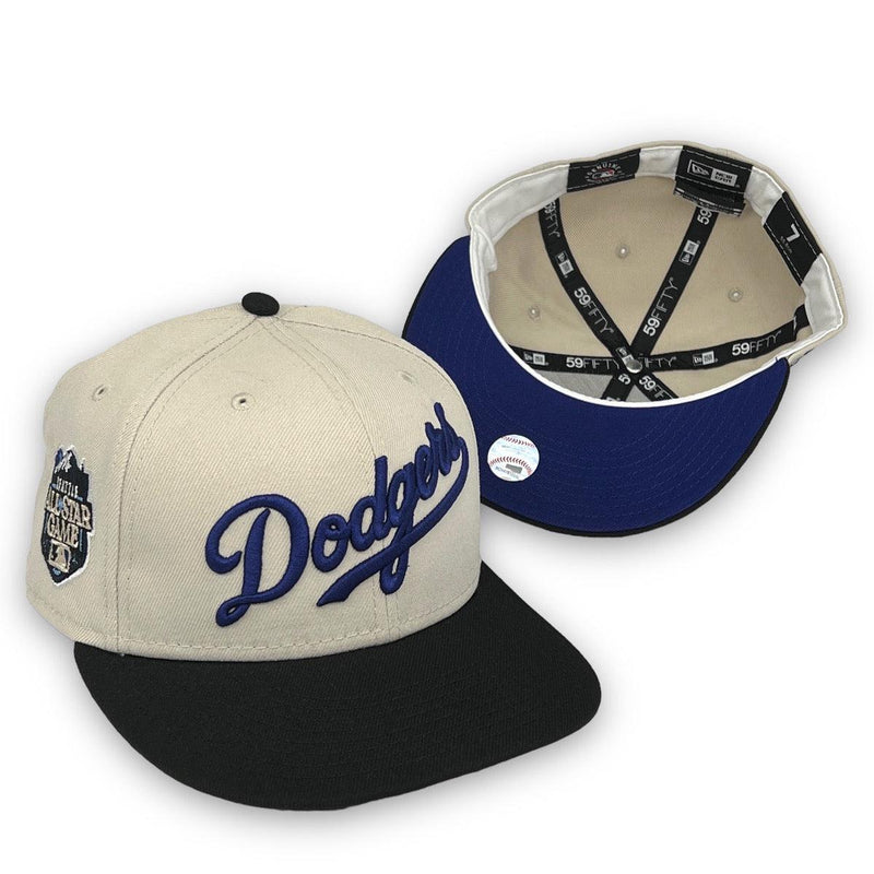 New Era Dodgers 23 ASG Stone White Black Blue 59Fifty 5950 Patch Fitted Cap Hat