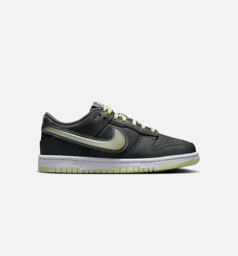 Kids Nike Dunk Low Glow In The Dark GS Iron Grey Lime White HQ3569-068 Sneaker
