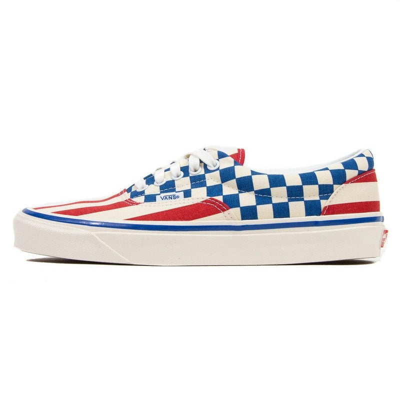 Vans Era 95 DX OG RD Stripes White Blue Red Shoe Sneaker Trainer