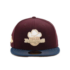New Era Texas Rangers 50th Anni Maroon Oceanside Blue Brown 59Fifty 5950 Fitted