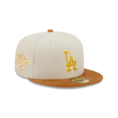 New Era Fall Corduroy Dodgers 88 Gold Brown DK Green 59Fifty 5950 Patch Fitted