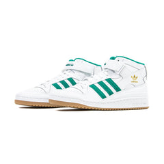 Adidas Forum Mid Ftw White Gold MT Gum Brown Green 3 Sneaker Shoe Trainer