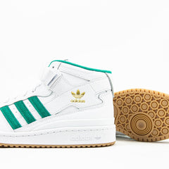 Adidas Forum Mid Ftw White Gold MT Gum Brown Green 3 Sneaker Shoe Trainer