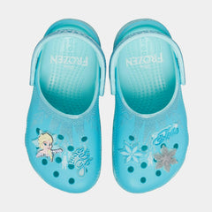 Kids Crocs Frozen Elsa Infant TD Blue White 210237-90H Clog Sandal Slippers