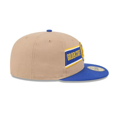 New Era Golden State Warriors '24 Draft Beige Blue Gray 59Fifty 5950 Fitted Hat