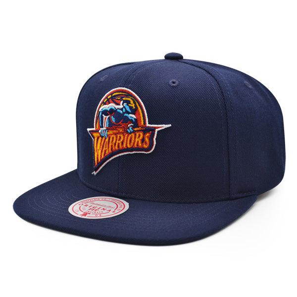 Mitchell And Ness Golden State Warriors NBA Navy Blue Green Patch Snapback Hat