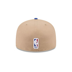 New Era Golden State Warriors '24 Draft Beige Blue Gray 59Fifty 5950 Fitted Hat