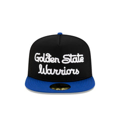 New Era Golden State Warriors Dashmark Mesh Black Blue 59Fifty 5950 Fitted Hat