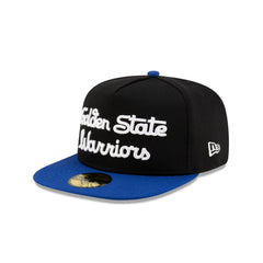 New Era Golden State Warriors Dashmark Mesh Black Blue 59Fifty 5950 Fitted Hat