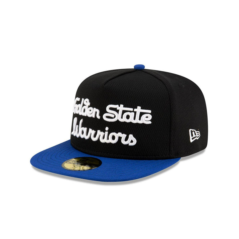 New Era Golden State Warriors Dashmark Mesh Black Blue 59Fifty 5950 Fitted Hat