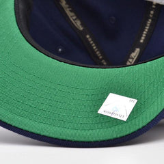 Mitchell And Ness Golden State Warriors NBA Navy Blue Green Patch Snapback Hat