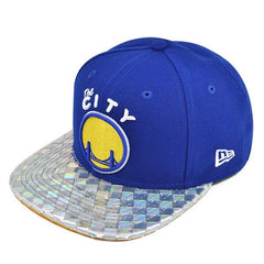 New Era Golden State Warriors Metallic Weave Gray Yellow 9Fifty 950 Snapback