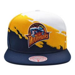 Mitchell And Ness Golden State Warriors Navy Blue Yellow White Green Snapback