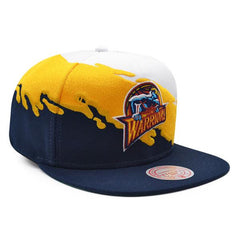 Mitchell And Ness Golden State Warriors Navy Blue Yellow White Green Snapback