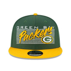 New Era Green Bay Packers RETRO GRILL Yellow White 9Fifty 950 Patch Snapback Hat