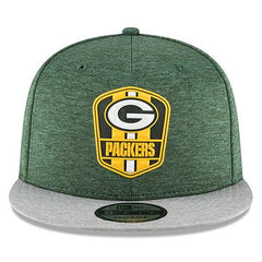 New Era Green Bay Packers '18 Gray Yellow White 9Fifty 950 Patch Snapback Hat